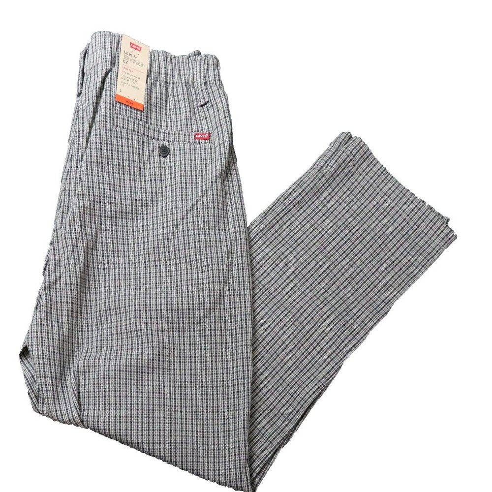 Men's Levi's XX Chino EZ Stretch Pants, Gray Plaid, L, New with Tags